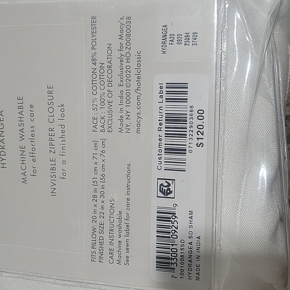 Hotel collection standard pillow sham - Picture 3 of 4